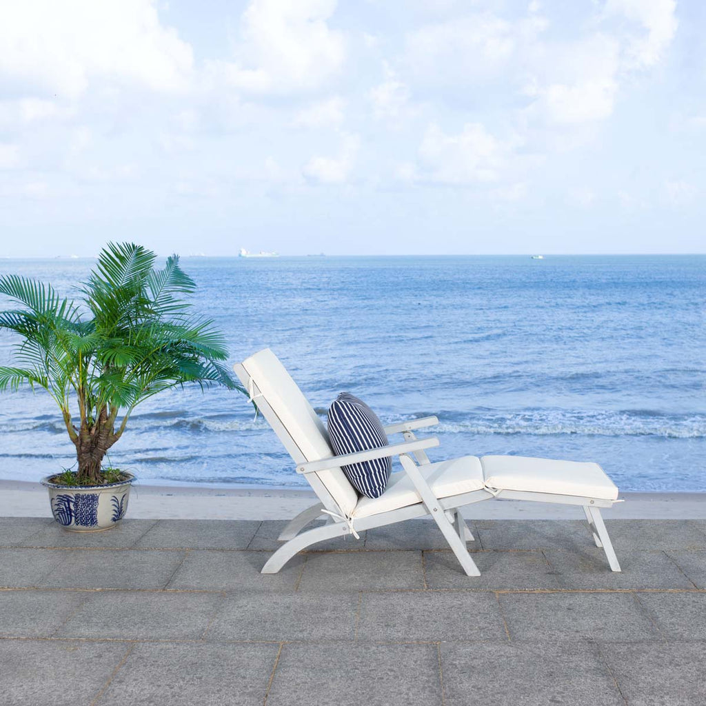 Safavieh Palmdale Lounge Chair - Grey/Beige