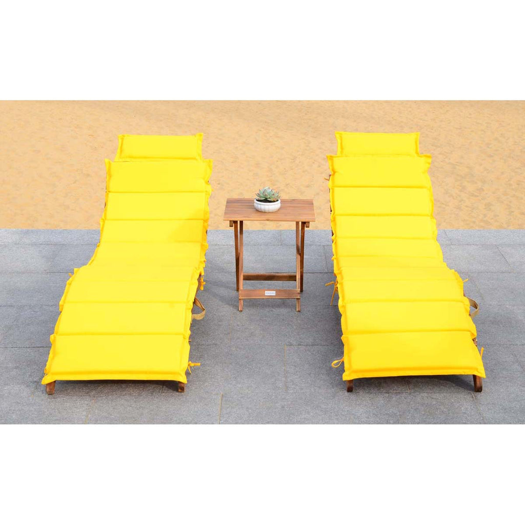 Pacifica 3 Piece Lounge Set | Safavieh - Natural / Yellow