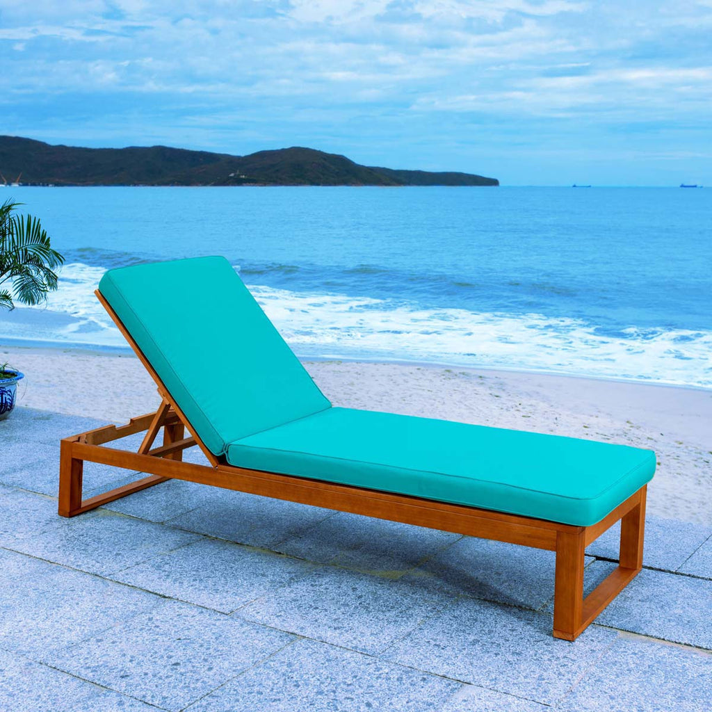 Safavieh Solano Sunlounger - Natural / Aqua