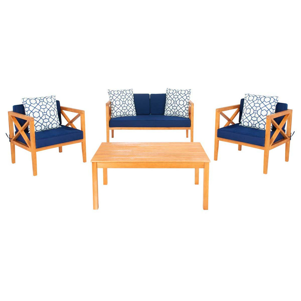 Safavieh Nunzio 4 Piece Set - Natural / Navy