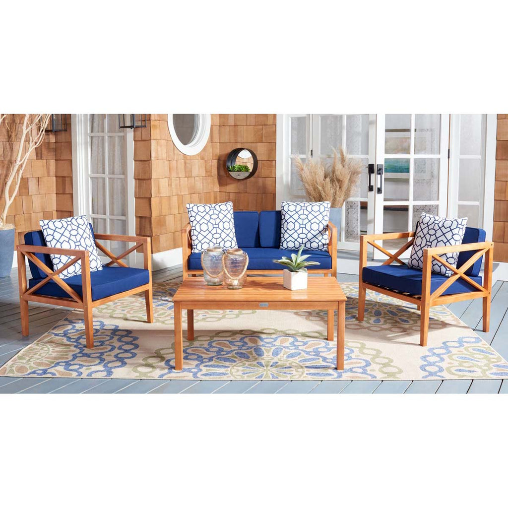 Safavieh Nunzio 4 Piece Set - Natural / Navy