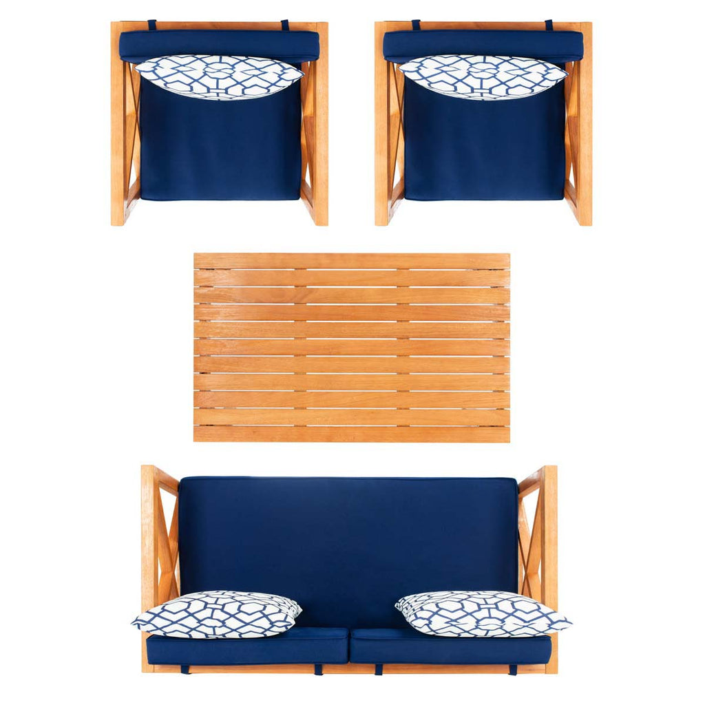 Safavieh Nunzio 4 Piece Set - Natural / Navy