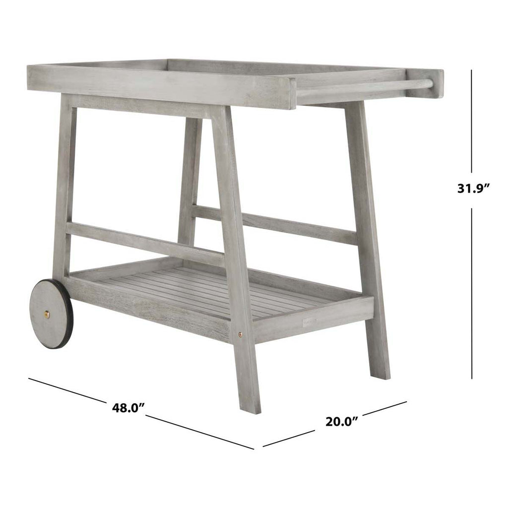 Safavieh Renzo Indoor/Outdoor Bar Cart-Grey Wash