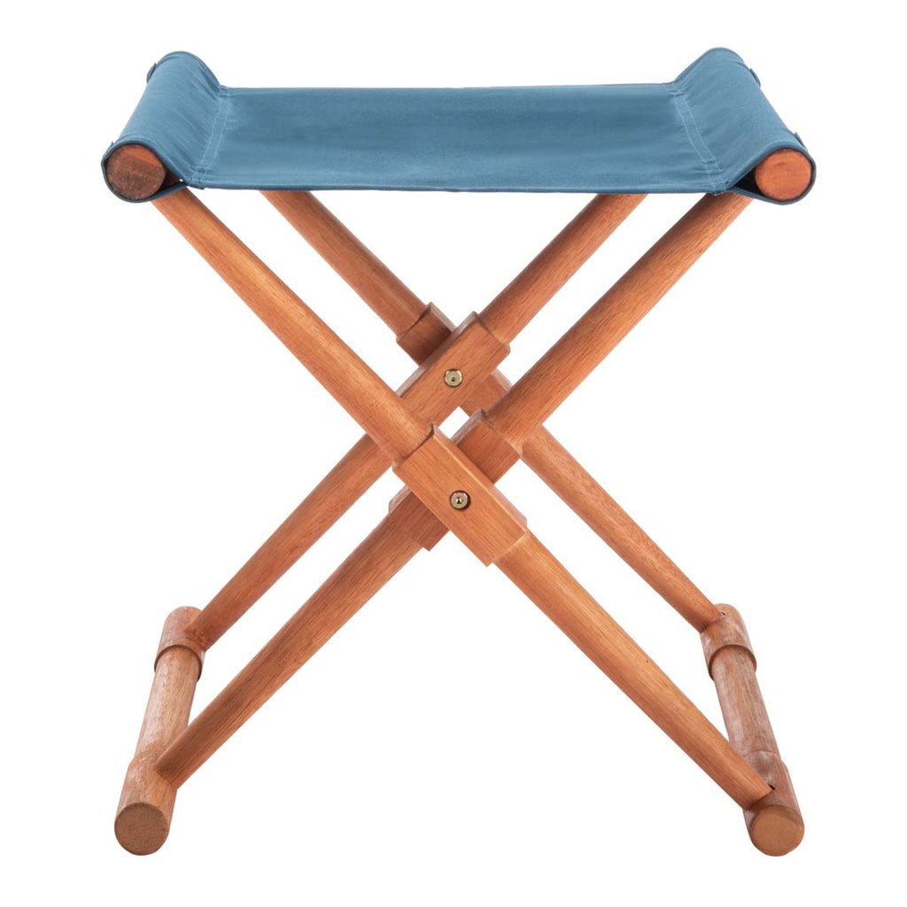 Safavieh Breanne Stool - Natural/Navy (Set of 2)