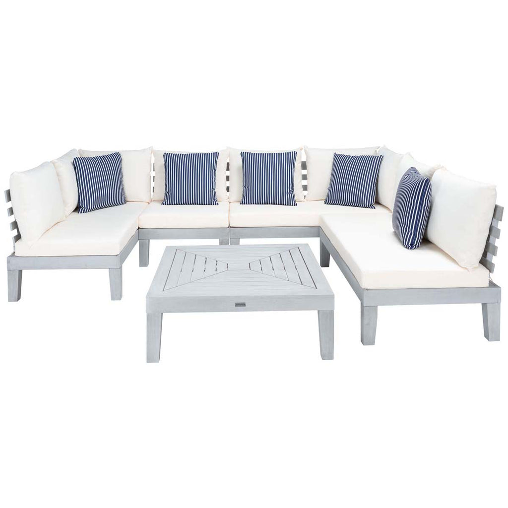 Safavieh Granton 5 Piece Living Set - Grey / Beige