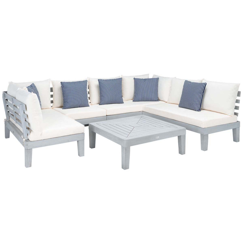 Safavieh Granton 5 Piece Living Set - Grey / Beige