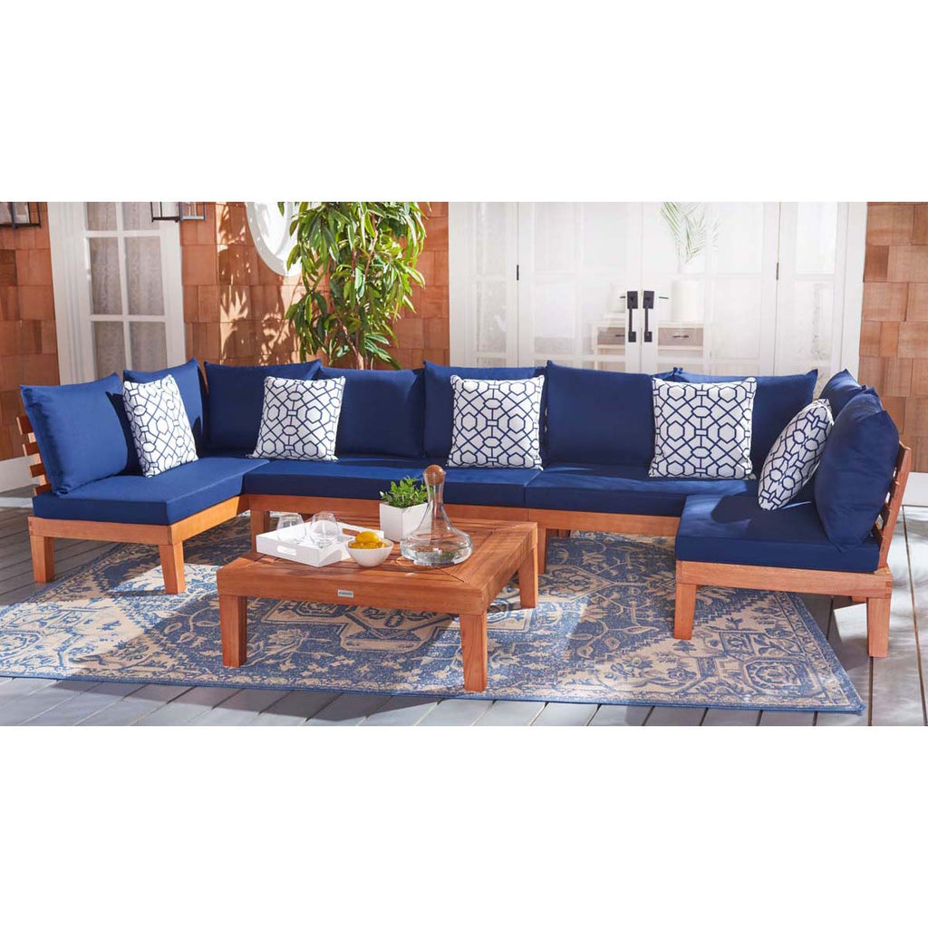 Safavieh Granton 5 Piece Living Set - Natural / Navy