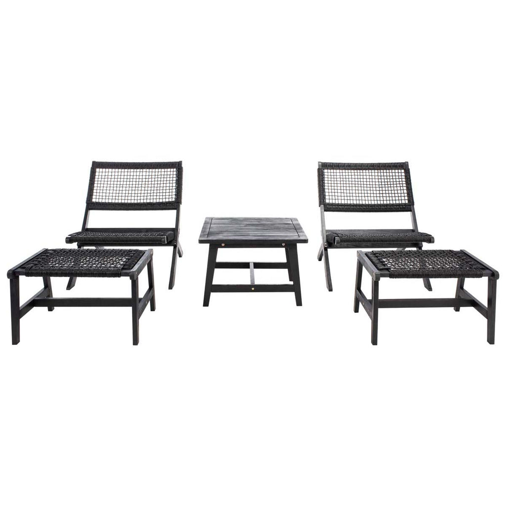 Safavieh Casella Living Set - Black / Black