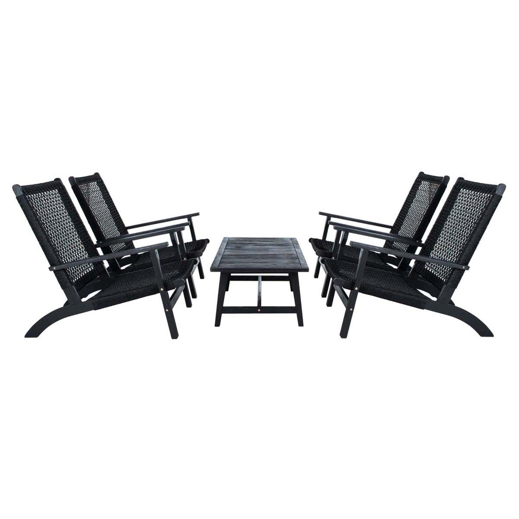 Safavieh Deven Living Set - Black / Black