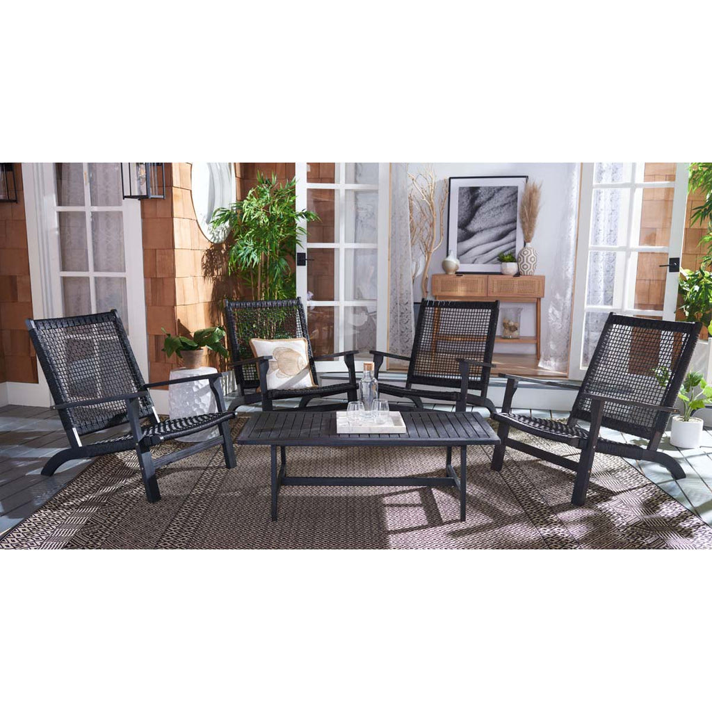 Safavieh Deven Living Set - Black / Black