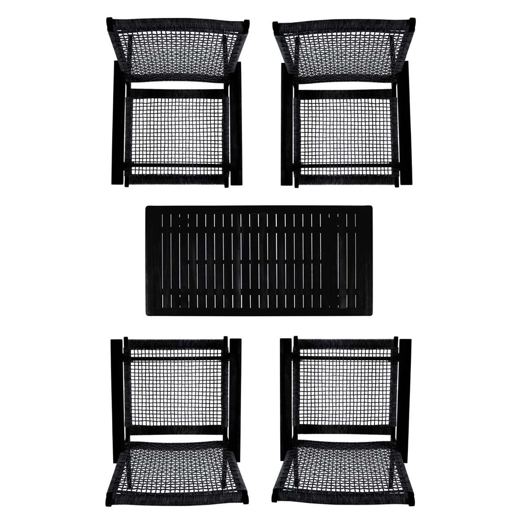 Safavieh Deven Living Set - Black / Black