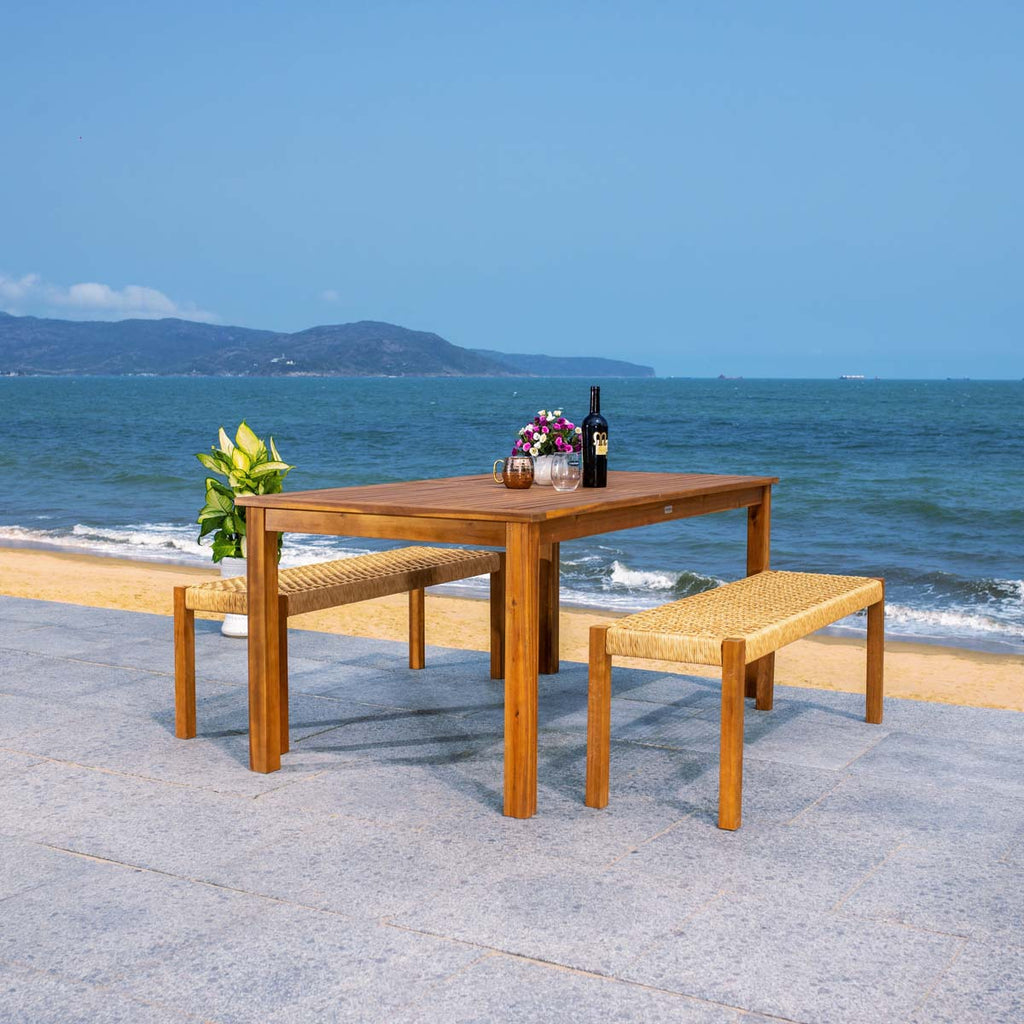 Safavieh Aquina Dining Set - Natural / Natural