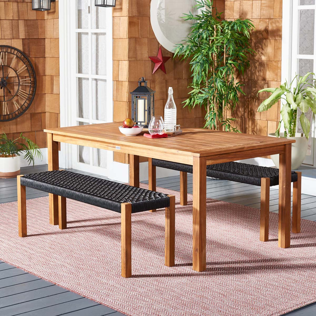 Safavieh Aquina Dining Set - Natural/Black