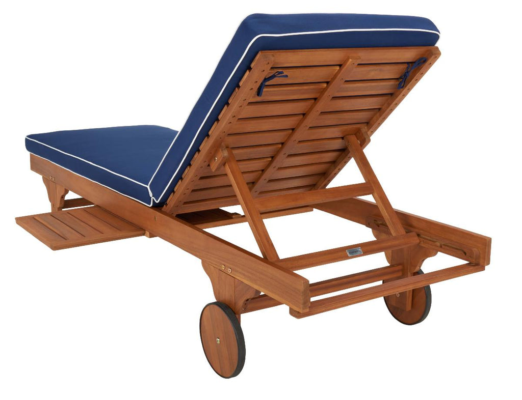 Safavieh Newport Lounge Chair - Natural / Navy