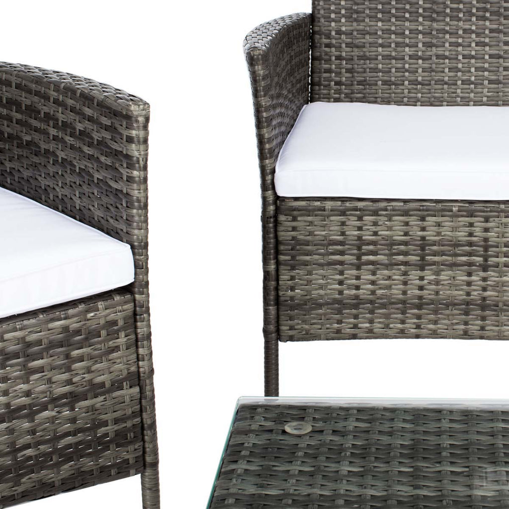 Safavieh Bandele 4 Piece Living Set - Grey Brown / White