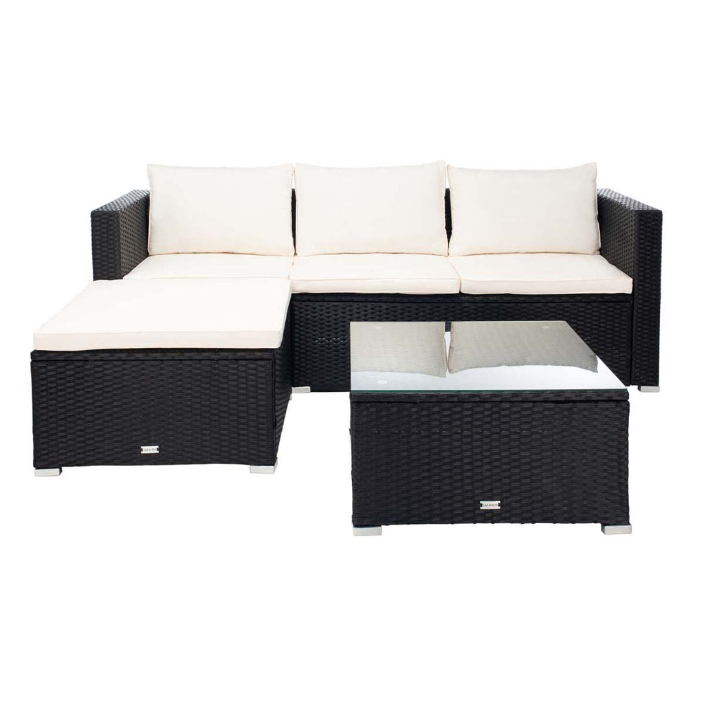 Safavieh Madalina Living Set - Black/Beige