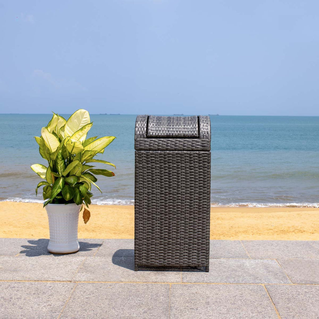 Safavieh Serapis Trash Bin - Grey Brown