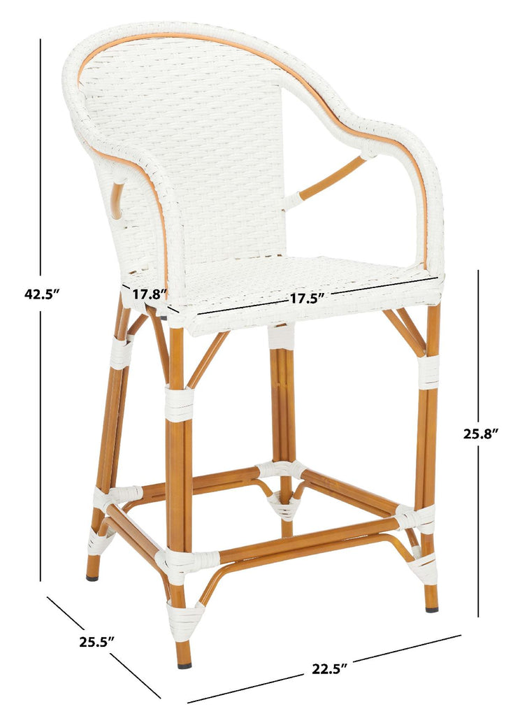 Safavieh California Counter Stool - White