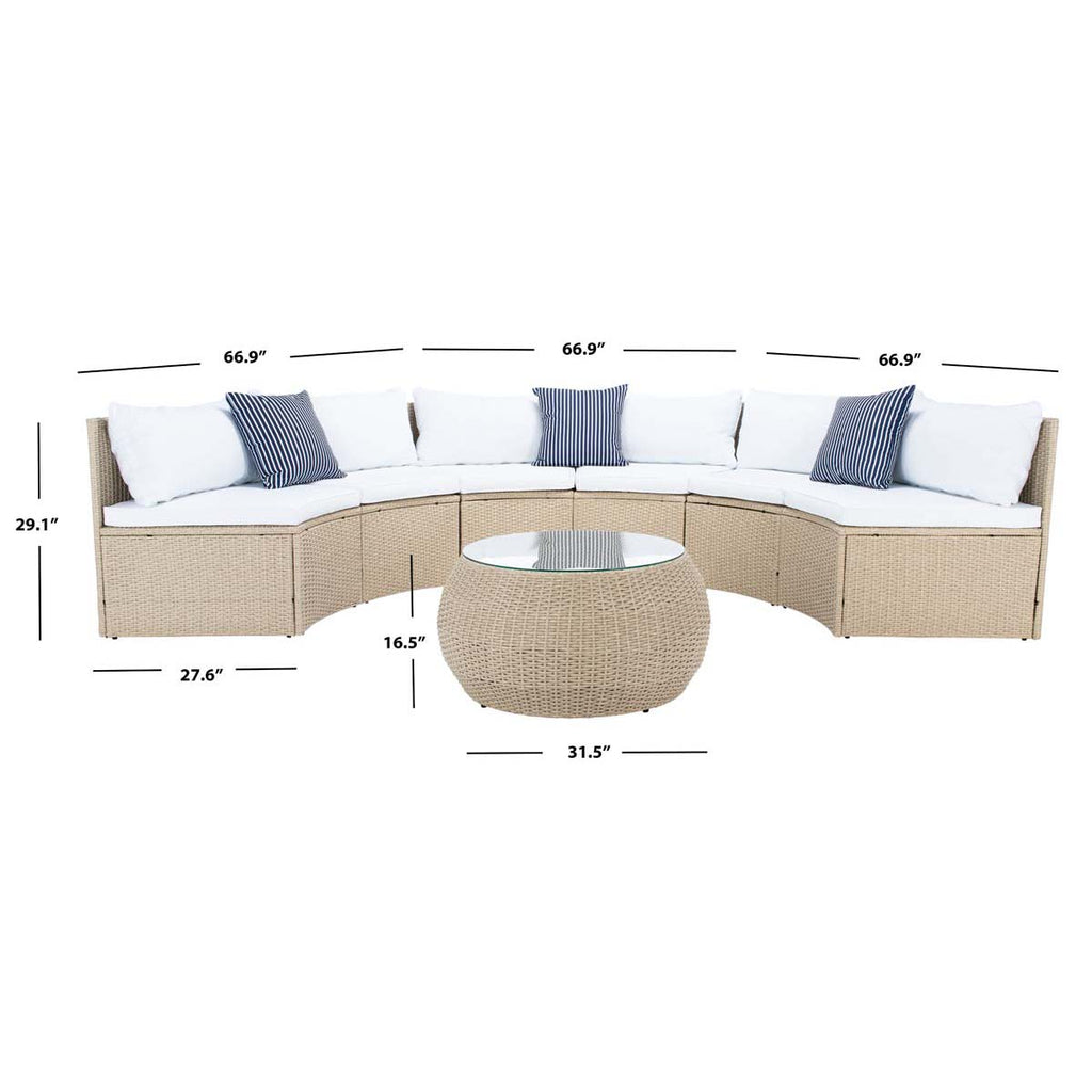 Safavieh Jesvita Living Set - Beige / White