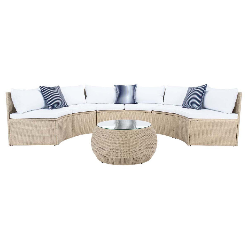 Safavieh Jesvita Living Set - Beige / White