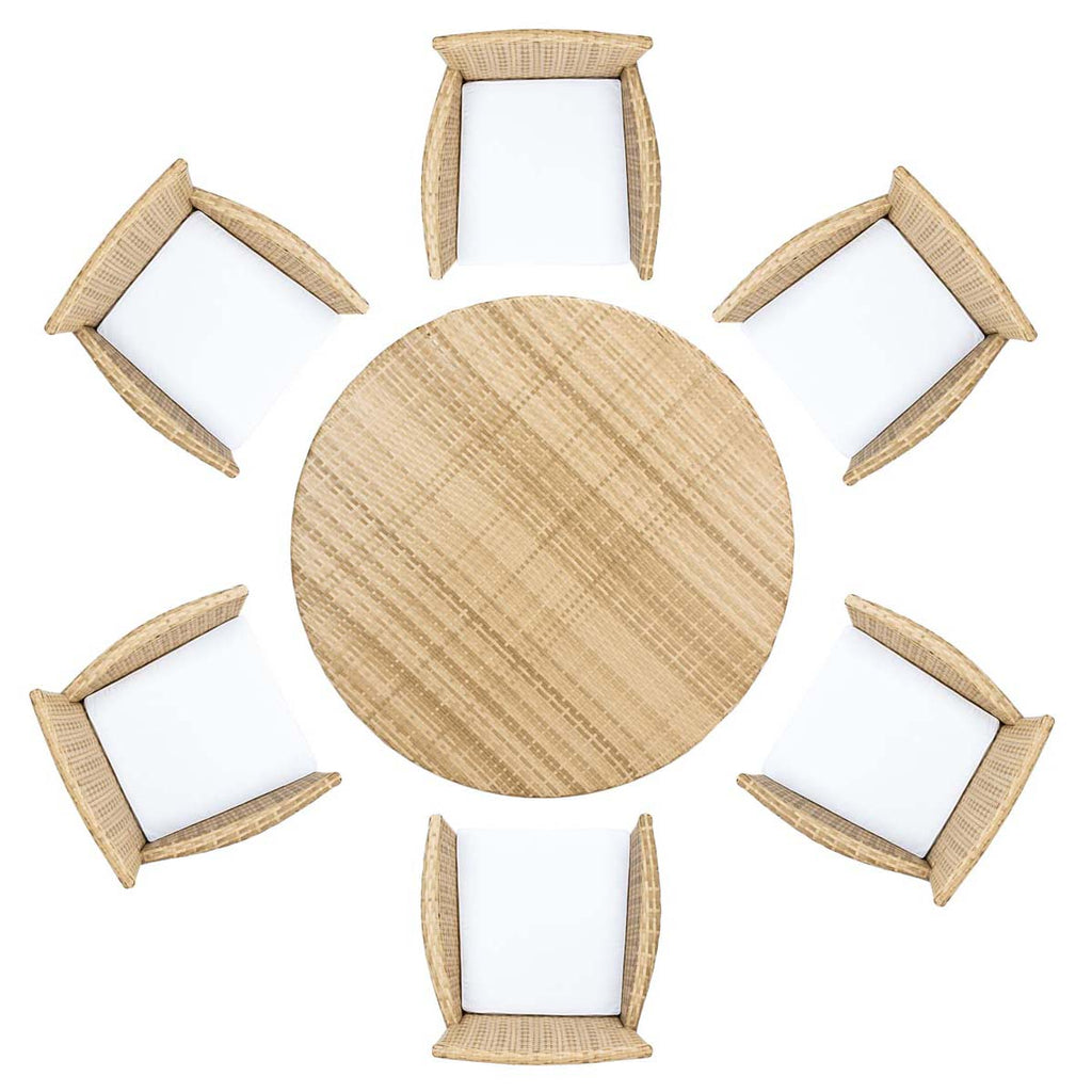 Safavieh Challe Dining Set - Natural / White