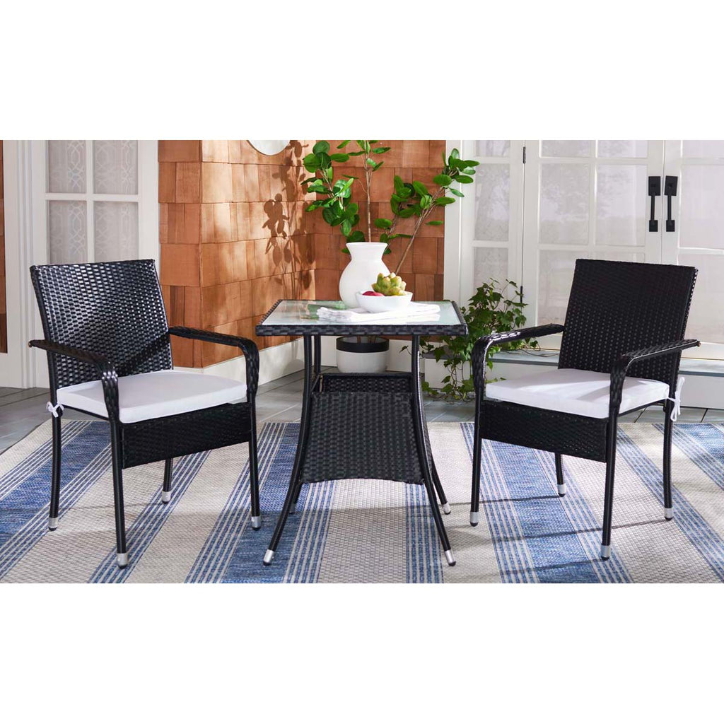 Safavieh Laban Bistro Set - Black / White