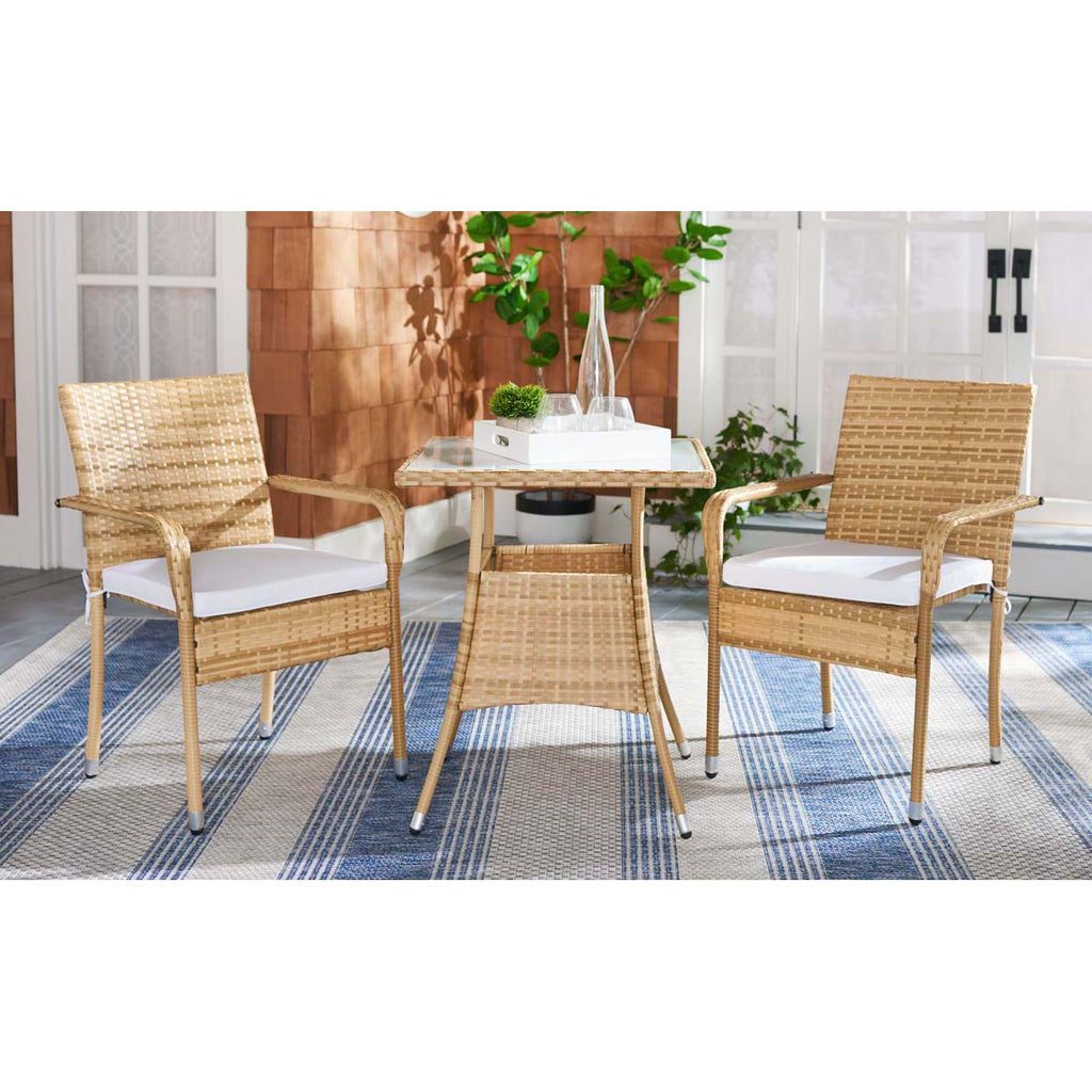 Safavieh Laban Bistro Set - Natural / White