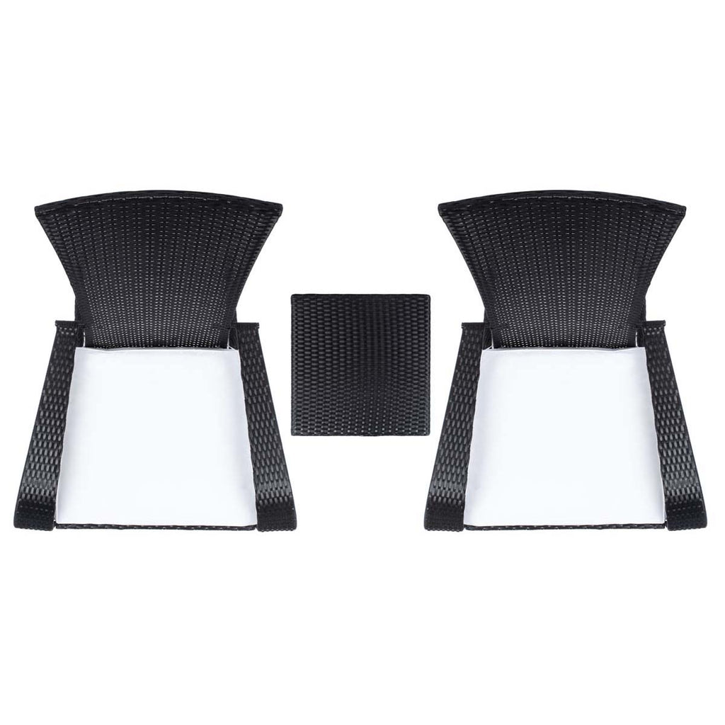 Safavieh Edna 3 Piece Lounge Set - Black / White