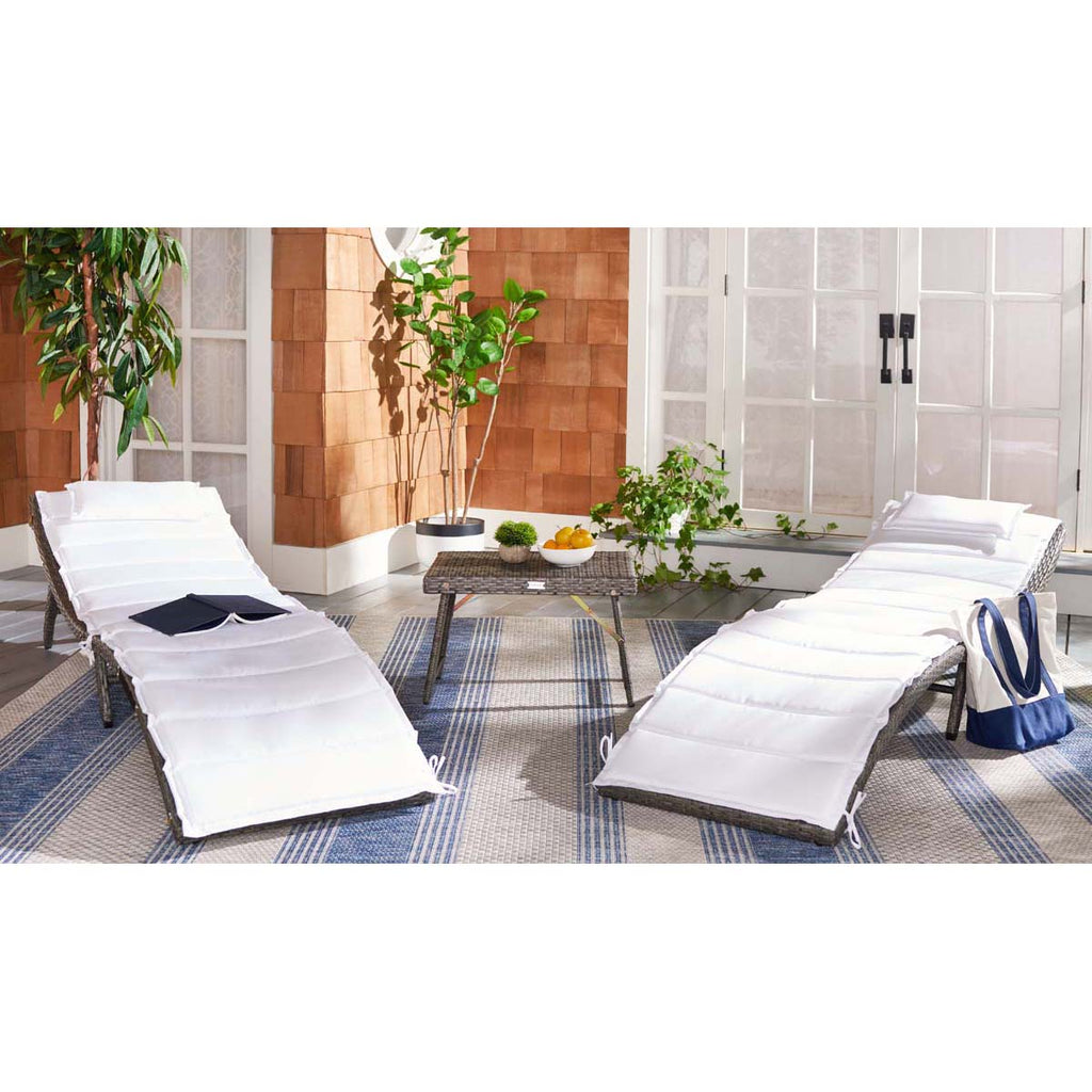 Safavieh Carew 3 Piece Sun Lounger Set - Grey Brown