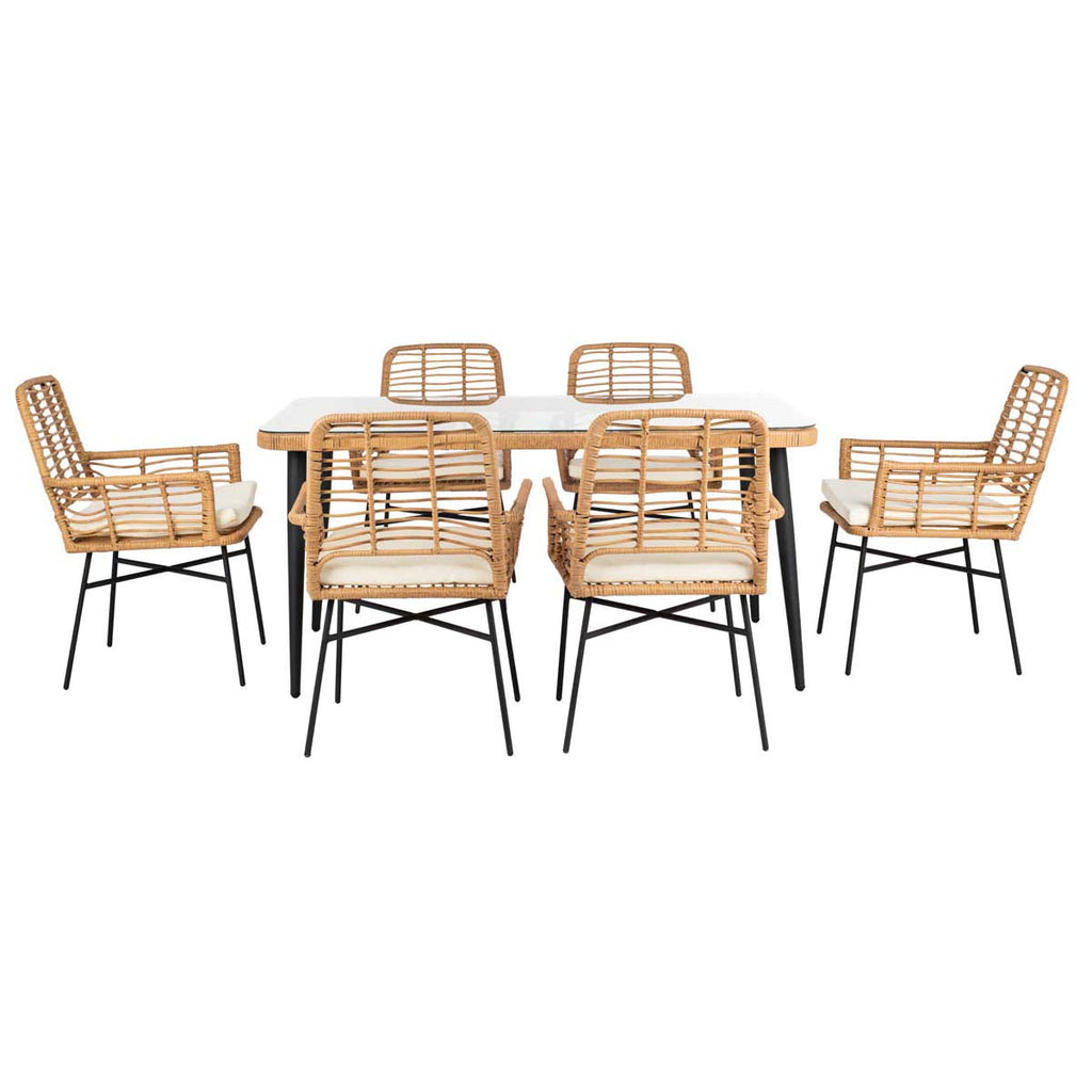 Safavieh Beson 7Pc Dining Set - Brown / White