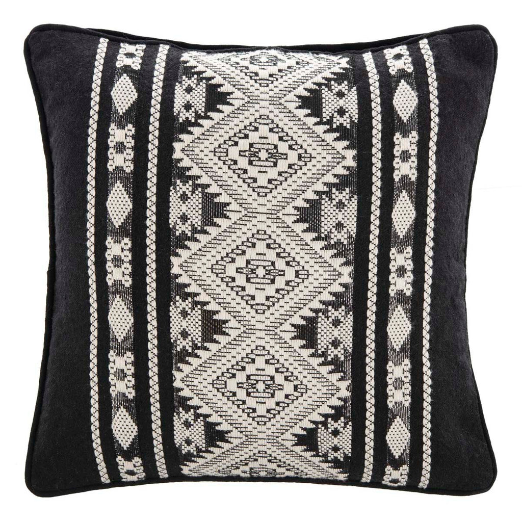 Safavieh Midnight Pillow - Black/Ivory