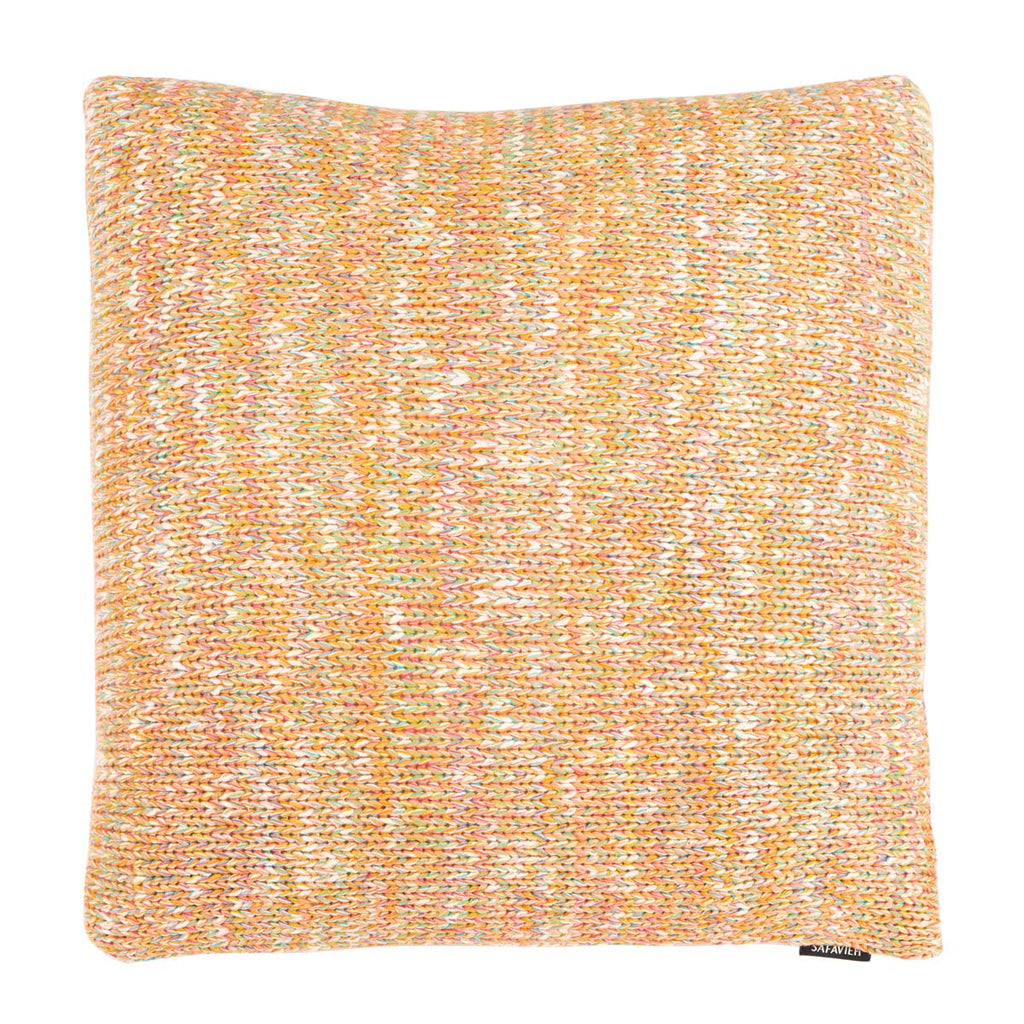 Safavieh Darling Knit Pillow - Mustard/Ivory/Congo Pink/Fuschia/Bondi Blue/Vermoline Orange/Natural