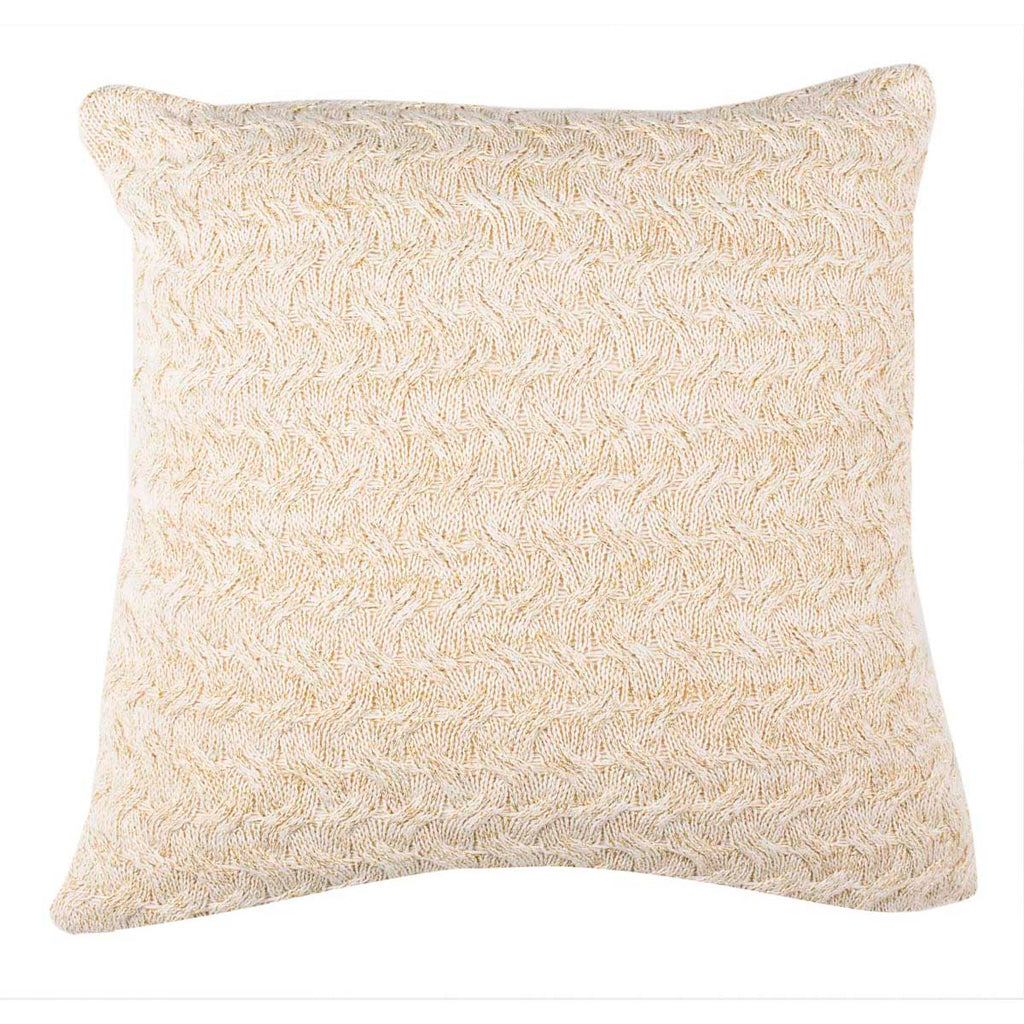 Safavieh Adara Knit Pillow - Natural/Gold