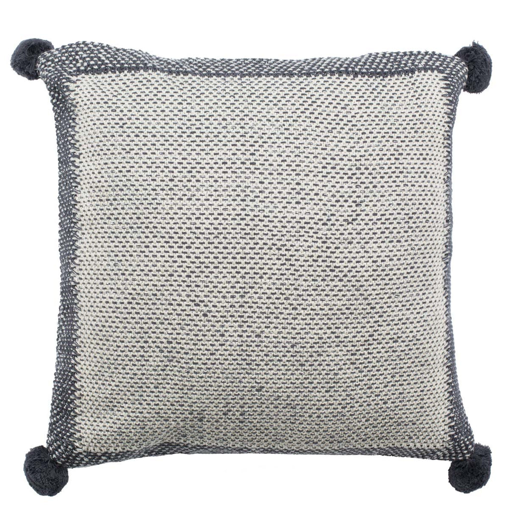 Safavieh Dania Knit Pillow - Dark Grey/Natural/Silver