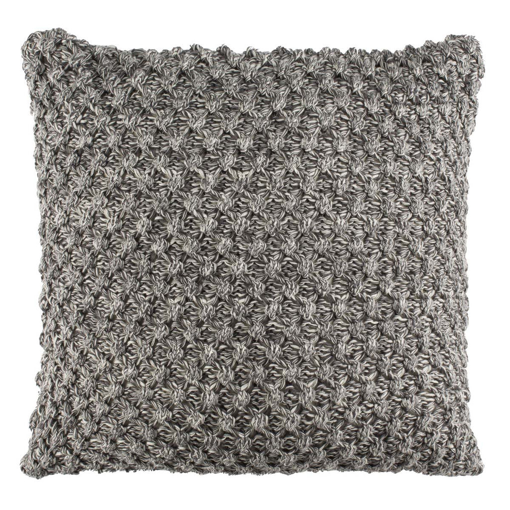 Safavieh Janan Knit Pillow - Dark Grey/Natural