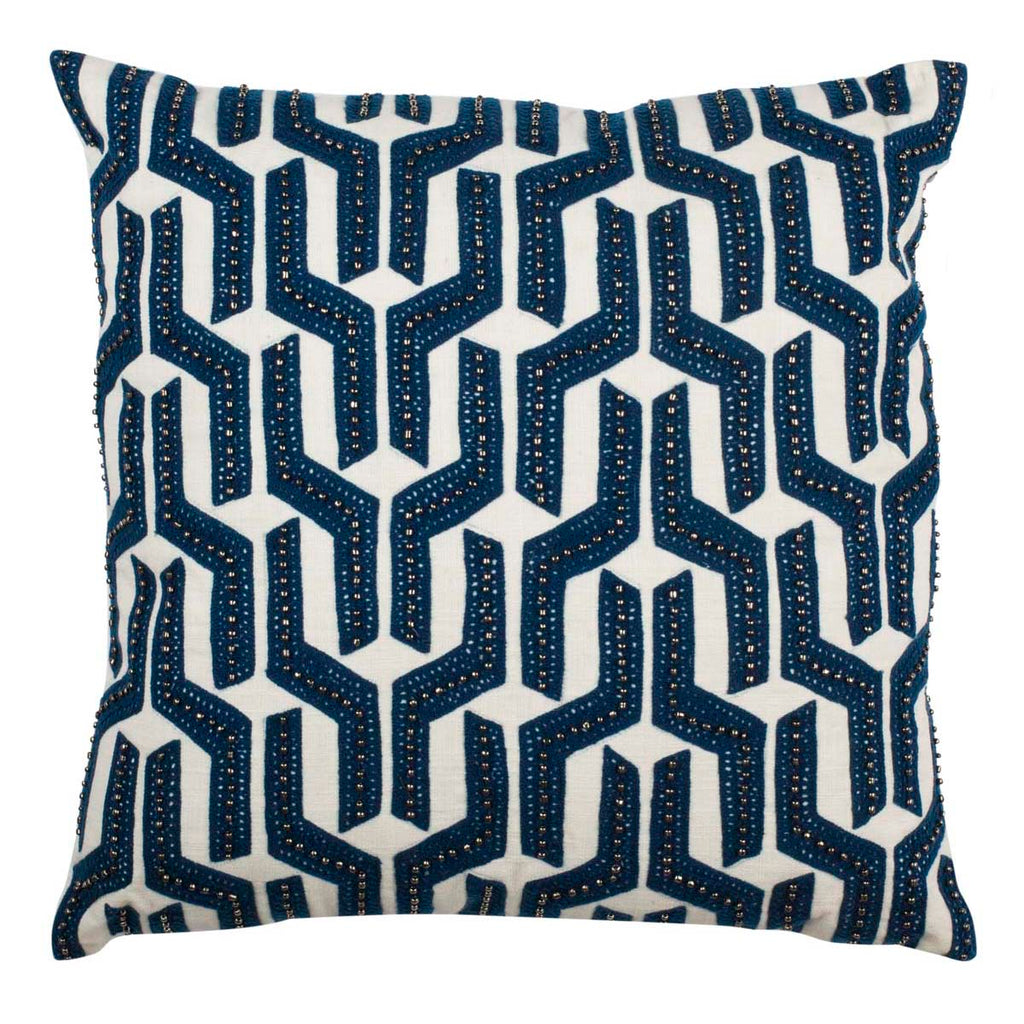 Safavieh Chauncy Pillow - Navy/White