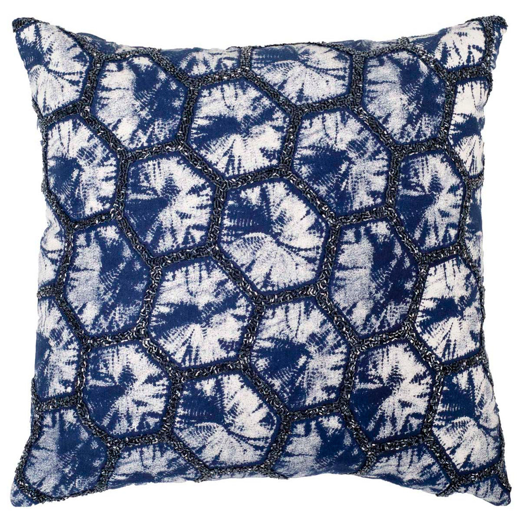 Safavieh Delra Pillow - Navy/White