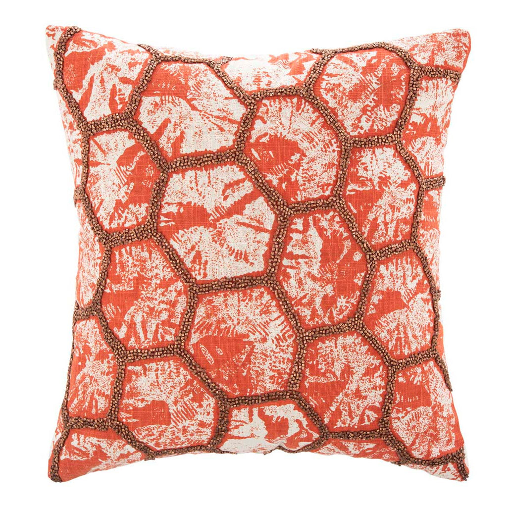 Safavieh Falla Pillow - Orange/White