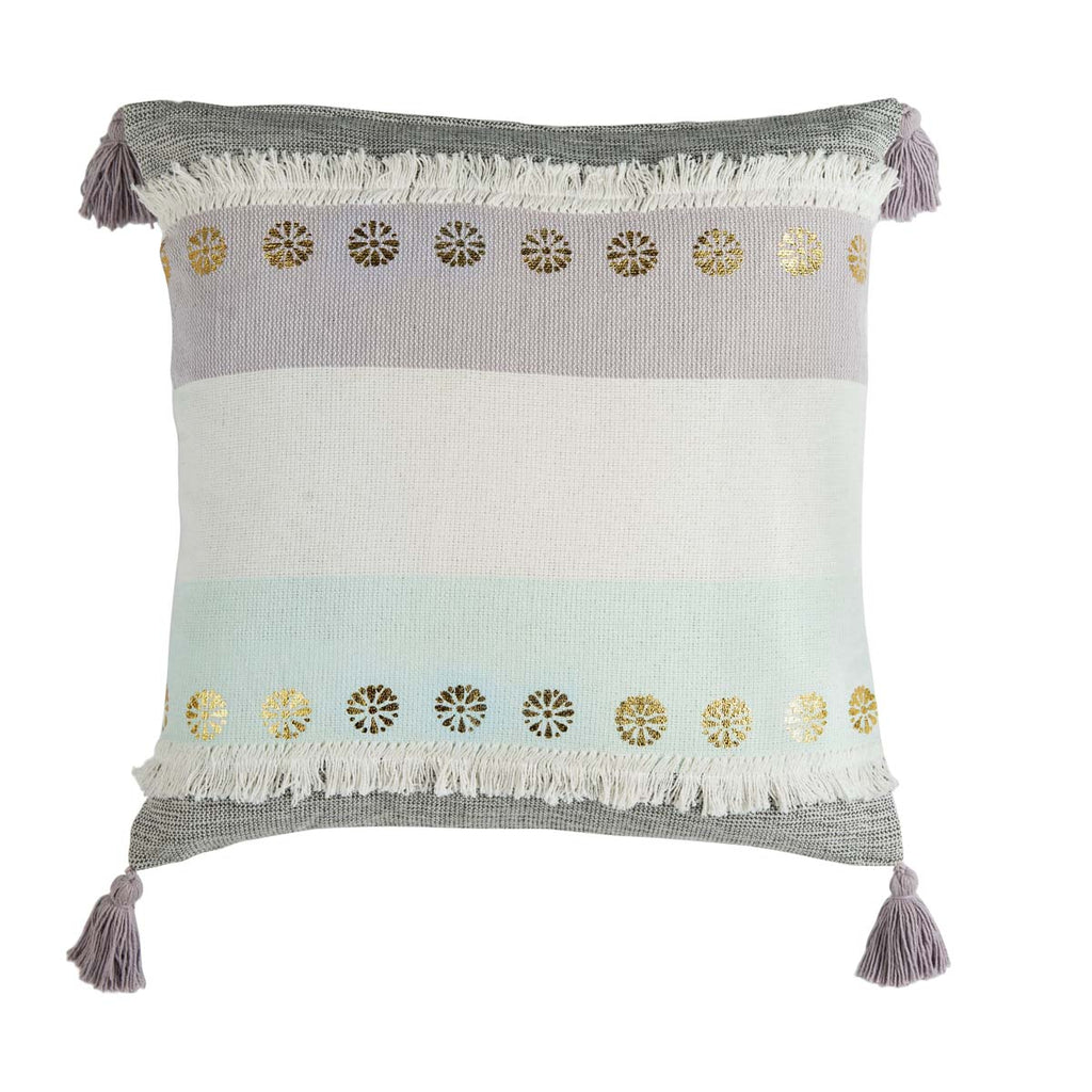 Safavieh Norra Pillow - Purple/Grey/Teal/Gold