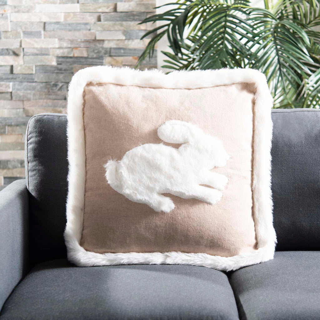 Safavieh Flopsy Pillow - Beige/White