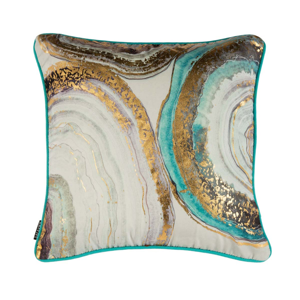 Safavieh Nima Pillow - Blue/Gold