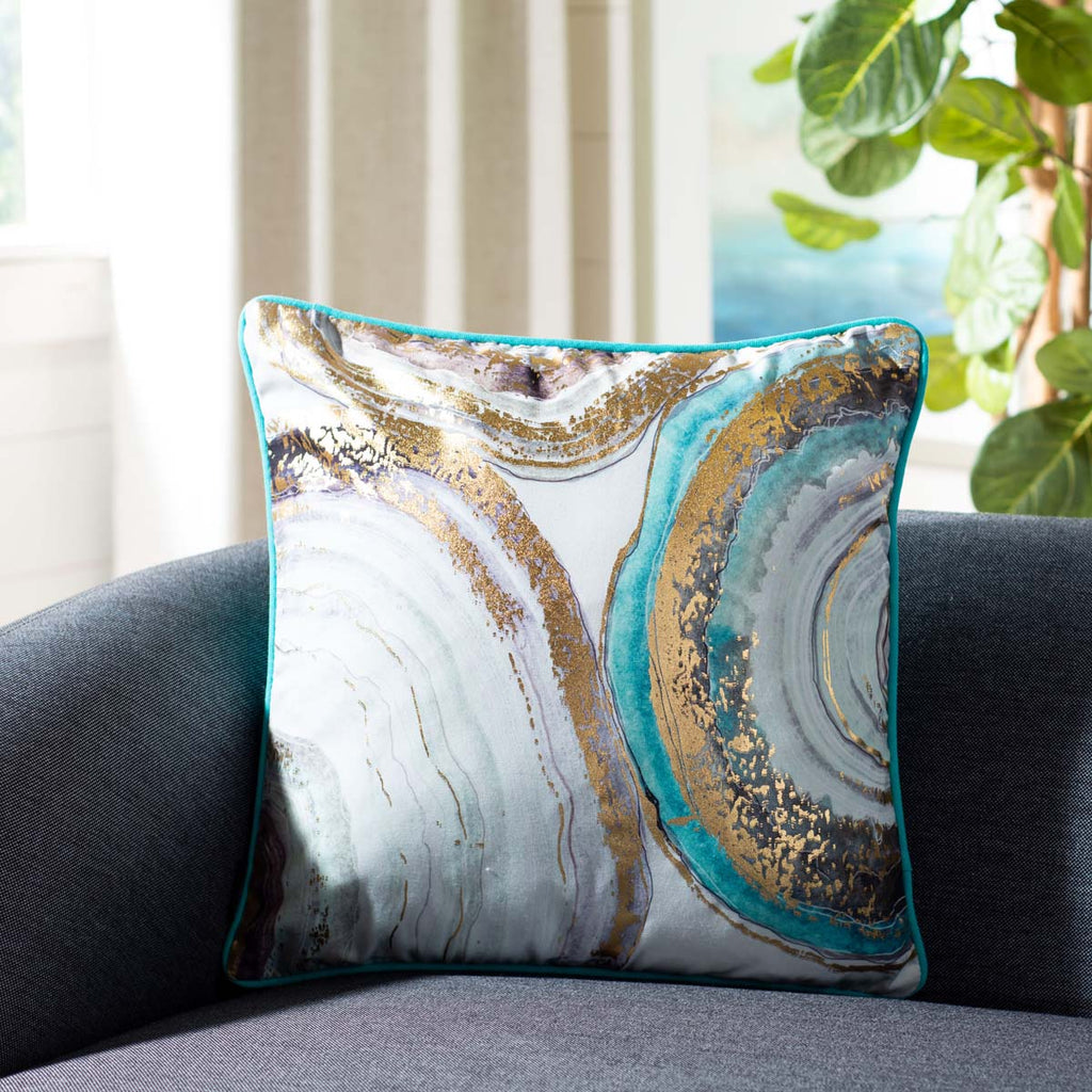 Safavieh Nima Pillow - Blue/Gold