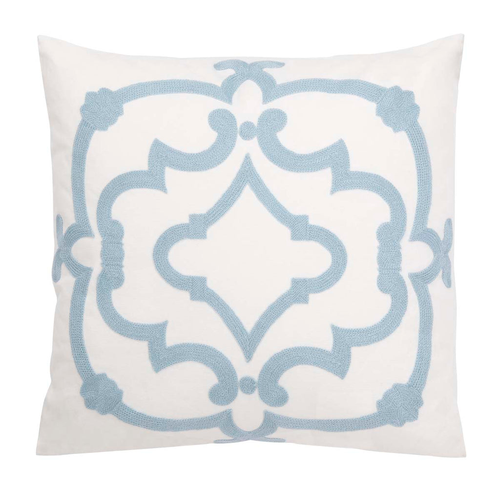 Safavieh Daciana Pillow - White/Blue