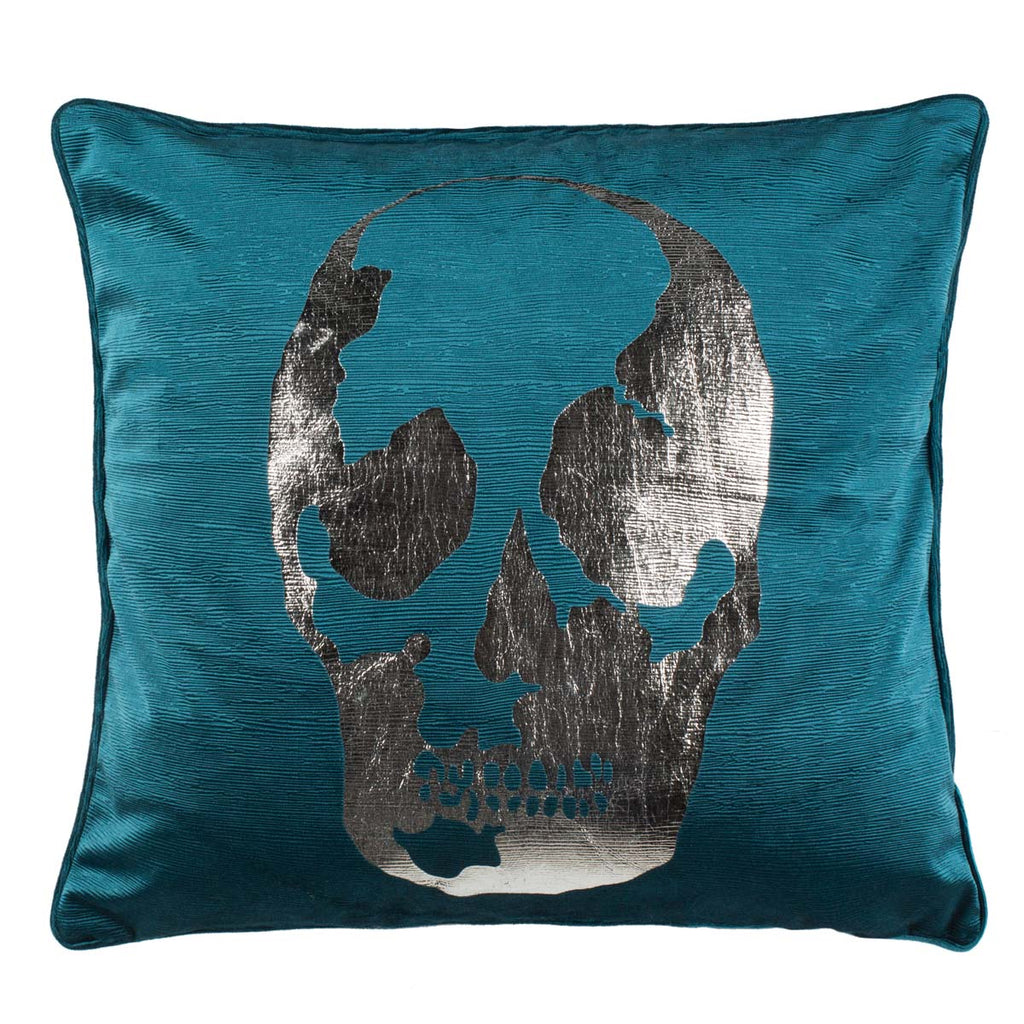 Safavieh Romey Skull Pillow - Dark Green