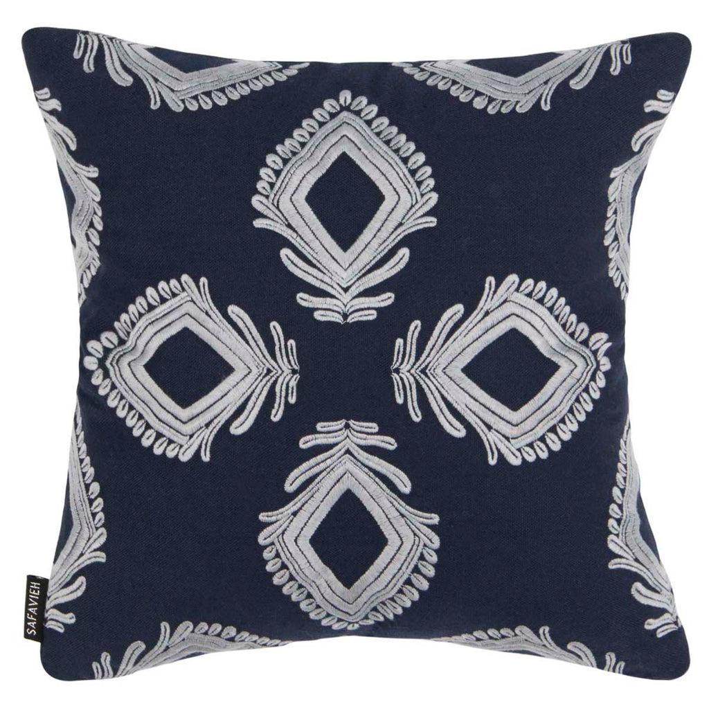 Safavieh Blossom Pillow - Navy/Periwinkle