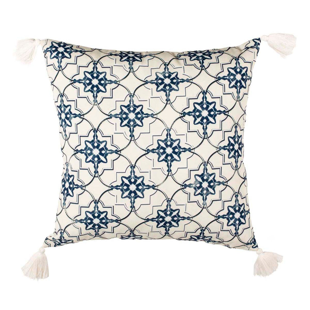 Safavieh Mariella Pillow - White/Blue