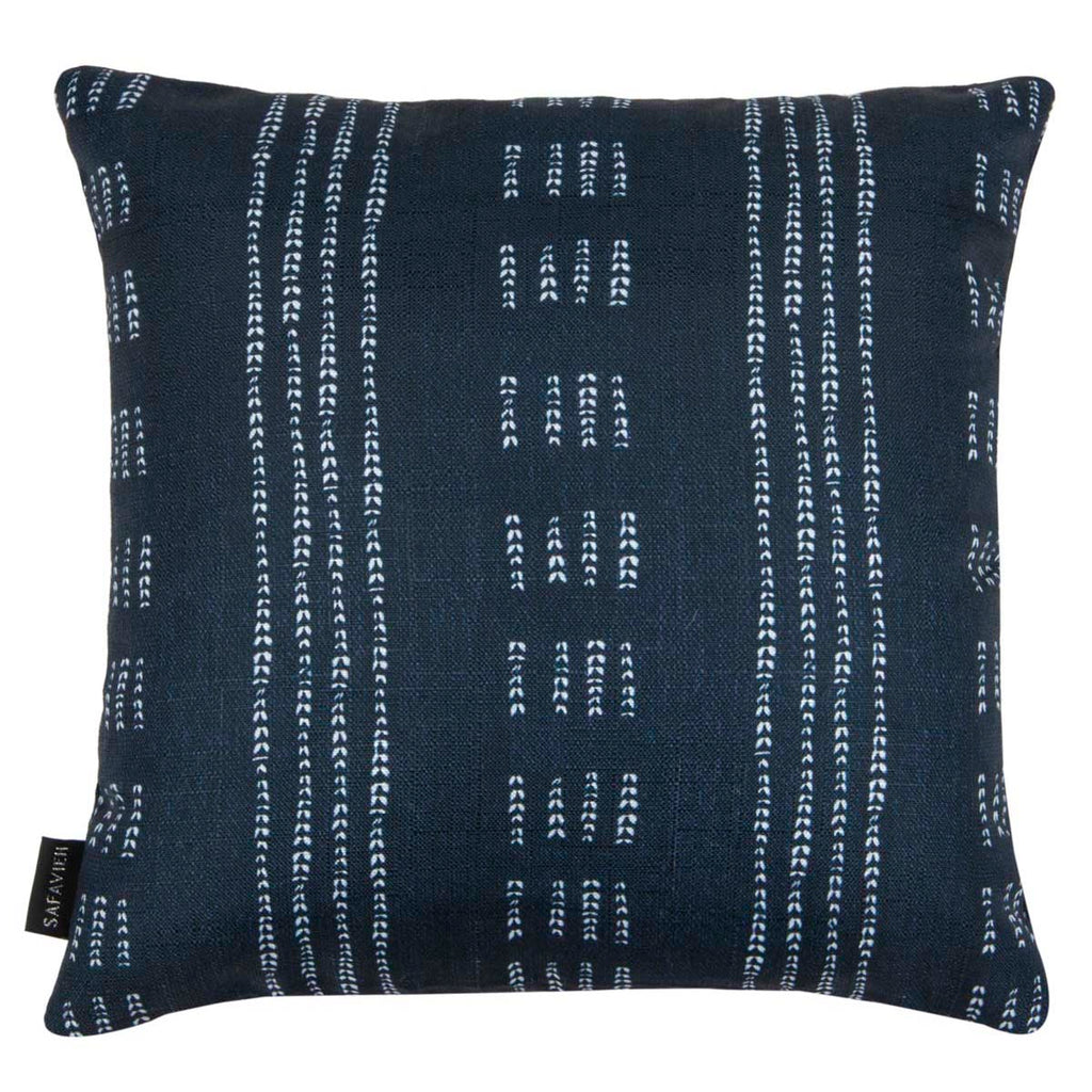 Safavieh Madelyn Pillow - Deep Blue/White