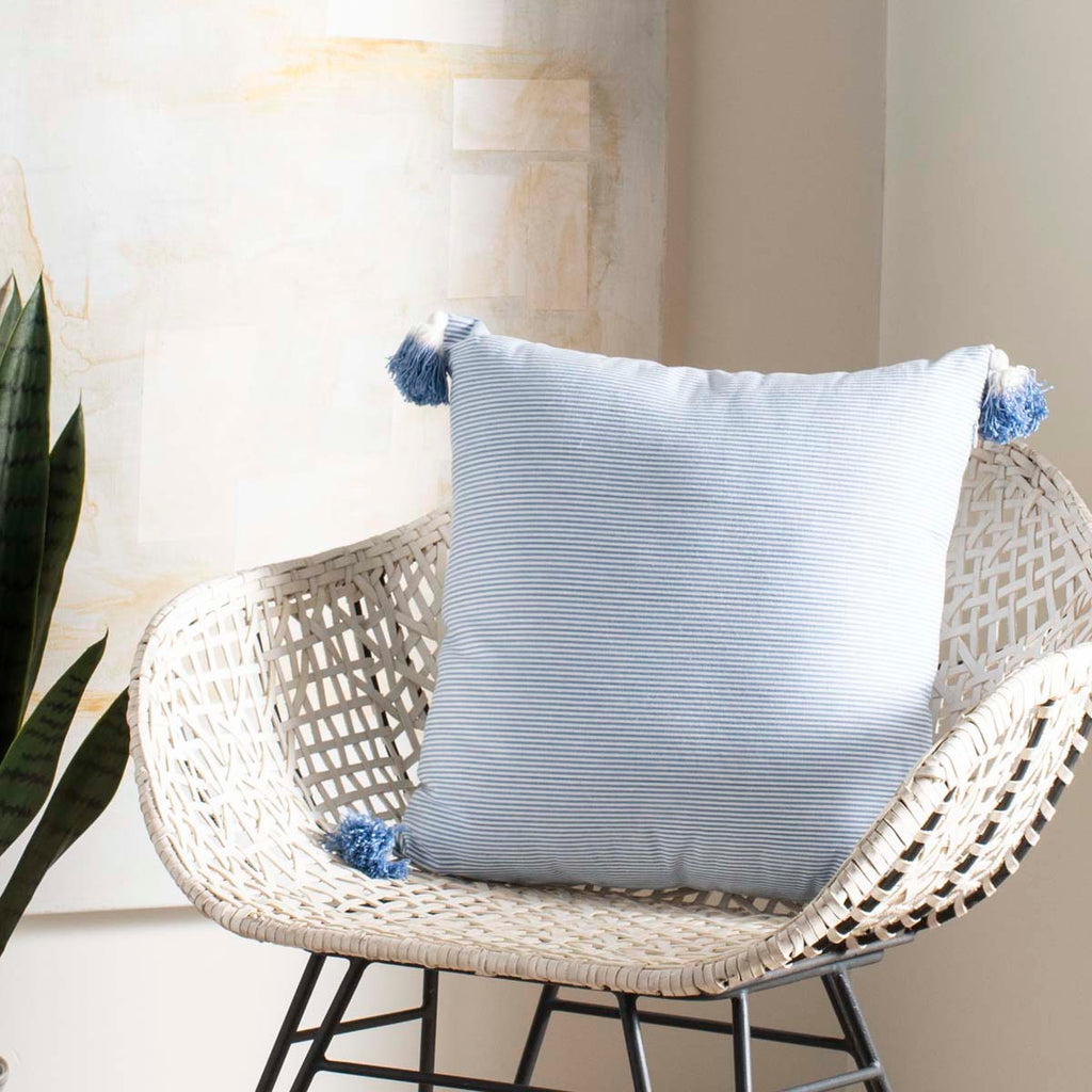 Safavieh Sidney Pillow - Blue/White