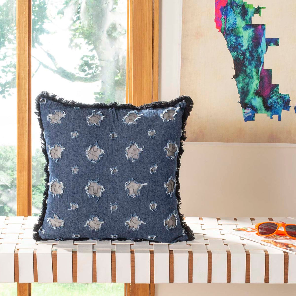 Safavieh Tosh Pillow - Blue/Navy