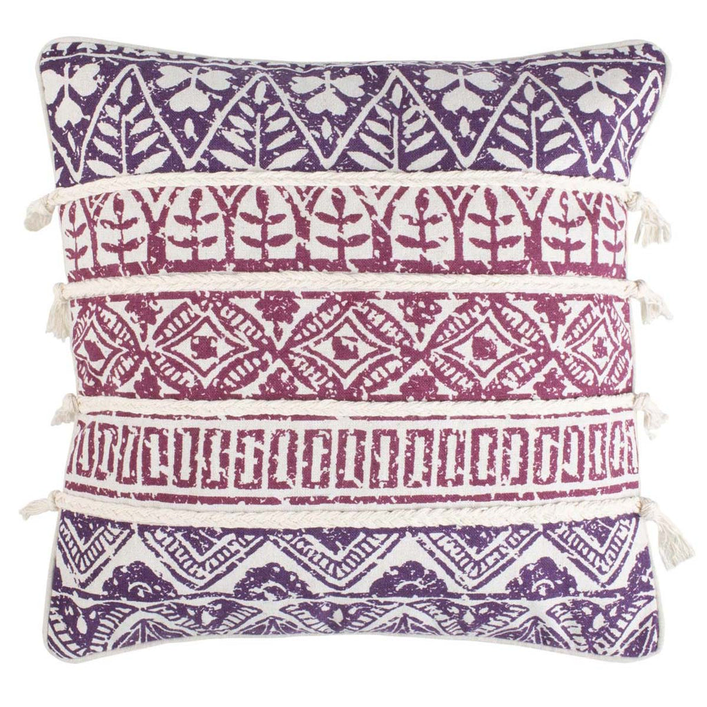 Safavieh Mela Pillow - Purple/Beige